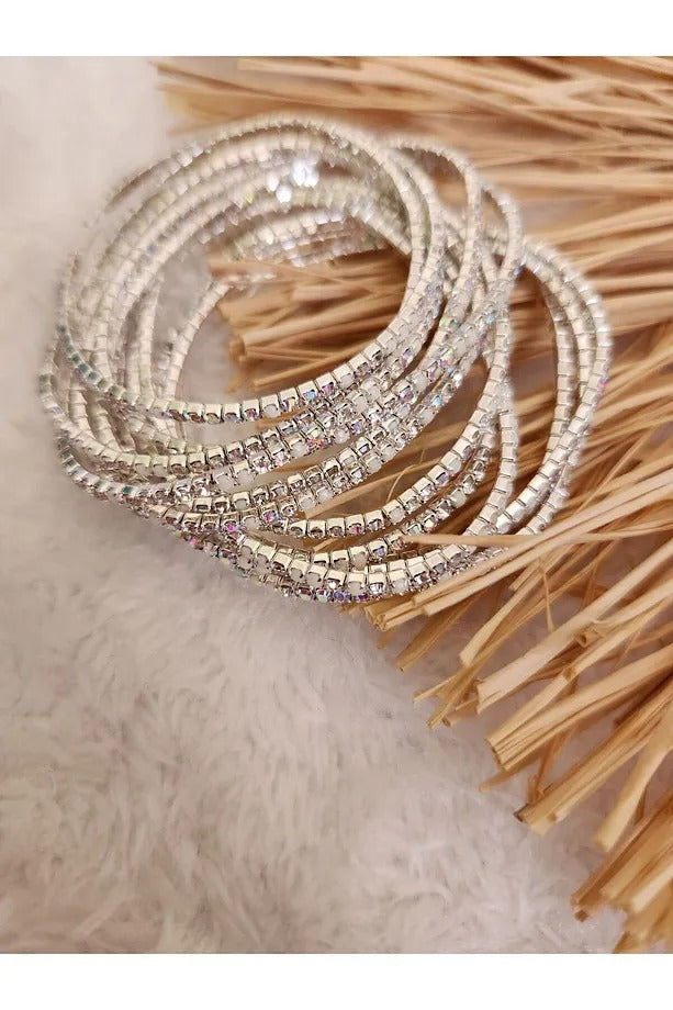 Lion Silver™ Zircon Stone Waterway Bracelet