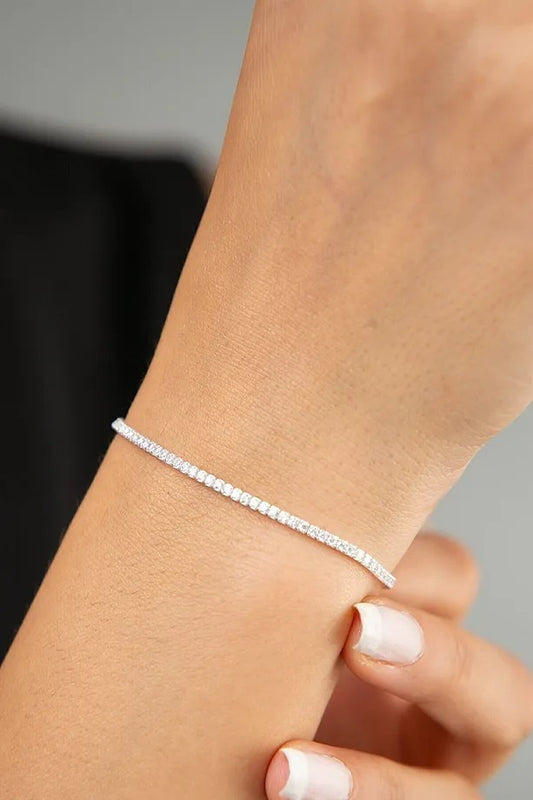 Lion Silver™ Zircon Stone Waterway Bracelet