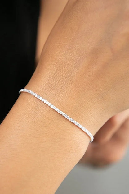 Lion Silver™ Zircon Stone Waterway Bracelet